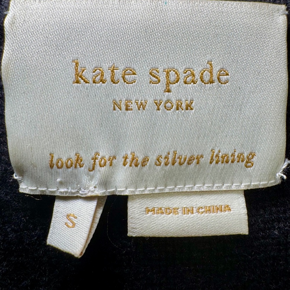 Kate Spade Black Wool Silk Metallic Harlequin Diamond‎ Sweater Dress Small - Picture 4 of 6